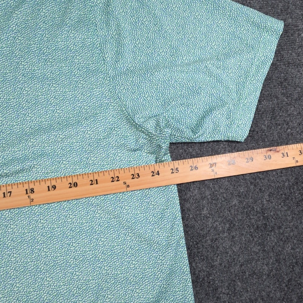 Donald Ross Sportswear Polo Shirt Mens Large Mint Green AOP Golf - Picture 4 of 7